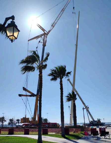 Jubail flagpole Installation 3