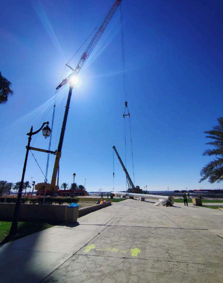 Jubail flagpole Installation